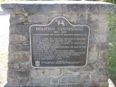Holstein Centennial Marker image. Click for full size.