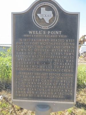 Well's Point Marker. Click for full size. Well's Point Marker image. Click for full size.