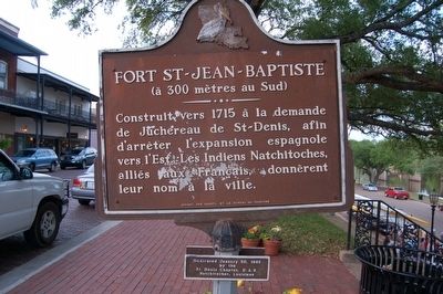 Ft. St. Jean Baptiste Marker, side two in French.. Click for full size. Ft. St. Jean Baptiste Marker, side two in French. image. Click for full size.