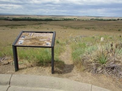 Marker on the Little Bighorn Battlefield. Click for full size. Marker on the Little Bighorn Battlefield image. Click for full size.