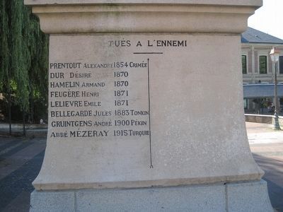 Honfleur War Memorial Marker image. Click for full size.