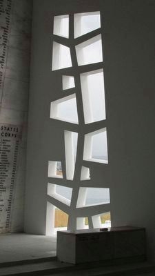 U.S.S. Arizona Memorial Shrine Room window. Click for full size. U.S.S. Arizona Memorial Shrine Room window image. Click for full size.
