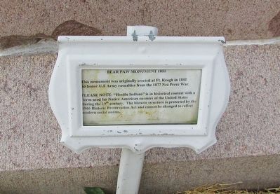 Bear Paw Monument Marker image. Click for full size.