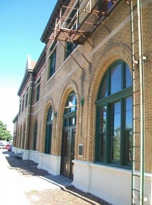 Chicago, Burlington, and Quincy Railroad Depot and Marker image. Click for full size.