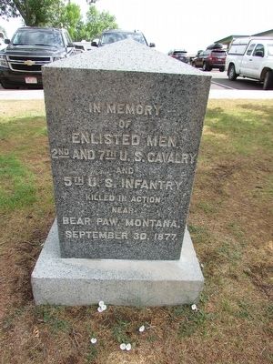 Bear Paw Memorial Marker. Click for full size. Bear Paw Memorial Marker image. Click for full size.