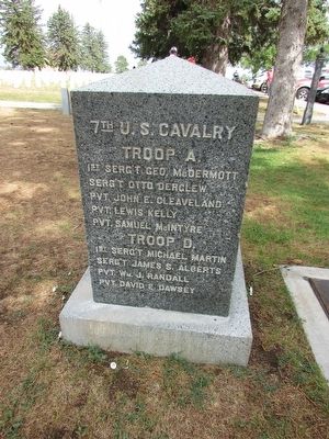 Left Side of Bear Paw Memorial. Click for full size. Left Side of Bear Paw Memorial image. Click for full size.