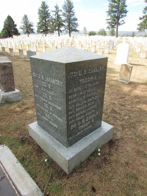 Memorial in Custer National Cemetery. Click for full size. Memorial in Custer National Cemetery image. Click for full size.