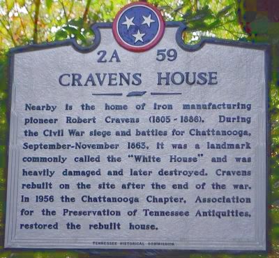 Cravens House Marker. Click for full size. Cravens House Marker image. Click for full size.