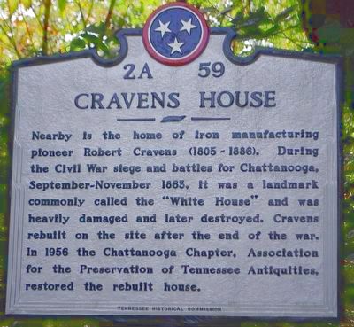 Cravens House Marker image. Click for full size.