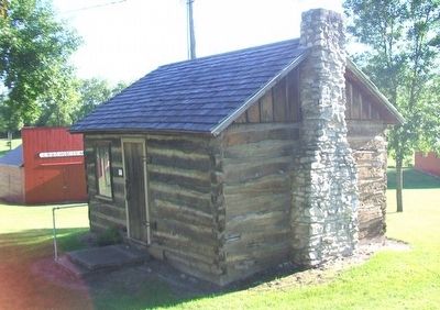 Log Cabin and Marker image. Click for full size.