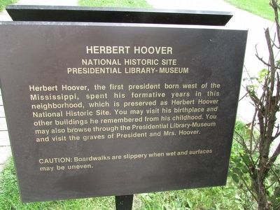 Herbert Hoover National Historic Site Marker image. Click for full size.