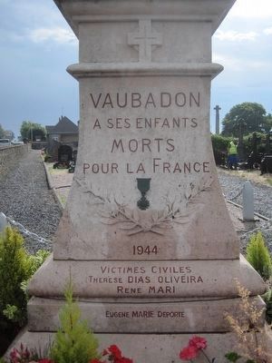 Vaubadon War Memorial Marker image. Click for full size.