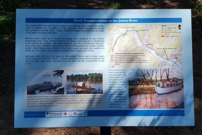 Early Transportation on the James River Marker image. Click for full size.
