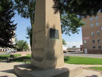 Pioneer Monument / Fort Casper Markers image. Click for full size.
