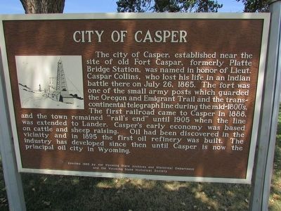 City of Casper Marker image. Click for full size.