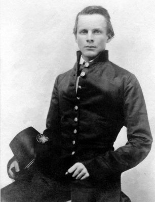 John Pelham in West Point Uniform, With Hat image. Click for full size.