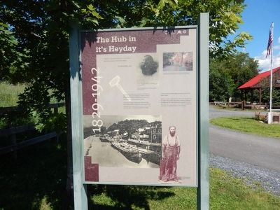 The Hub in it’s Heyday Marker image. Click for full size.