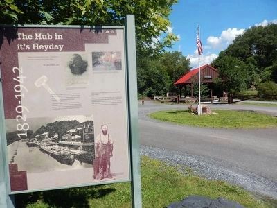 The Hub in it’s Heyday Marker with the Pavilion in the background image. Click for full size.