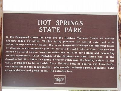 Hot Springs State Park Marker. Click for full size. Hot Springs State Park Marker image. Click for full size.