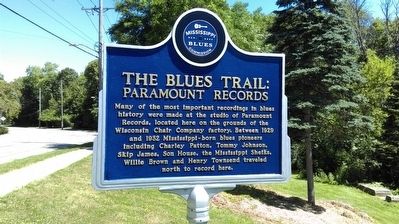 The Blues Trail: Paramount Records Marker image. Click for full size.