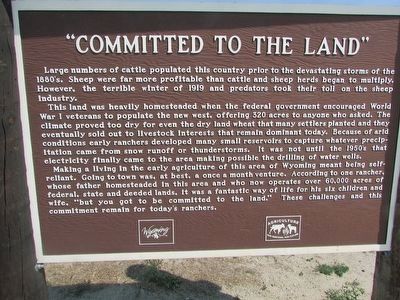 “Committed to the Land” Marker image. Click for full size.