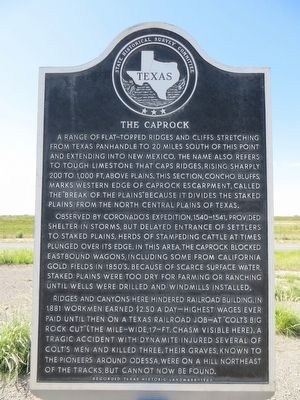 The Caprock Marker. Click for full size. The Caprock Marker image. Click for full size.