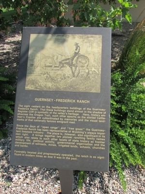 Guernsey – Frederick Ranch Marker. Click for full size. Guernsey – Frederick Ranch Marker image. Click for full size.