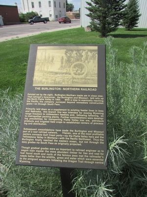 The Burlington – Northern Railroad Marker. Click for full size. The Burlington – Northern Railroad Marker image. Click for full size.
