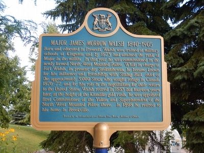 Major James Morrow Walsh Marker image. Click for full size.