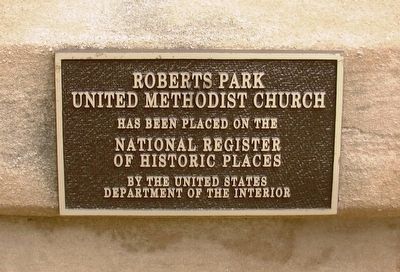 Roberts Park United Methodist Church Marker image. Click for full size.