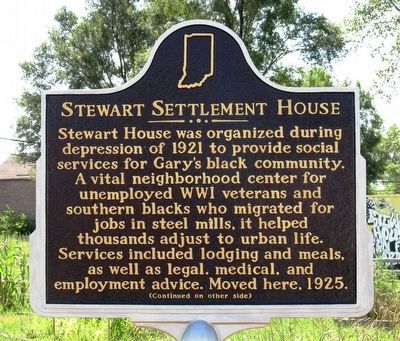 Stewart Settlement House Marker [Front] image. Click for full size.