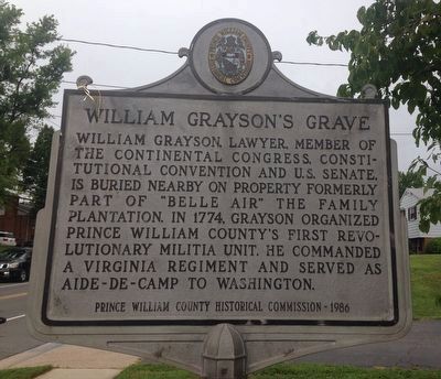 William Grayson’s Grave Marker image. Click for full size.