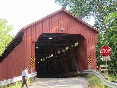 Clermont County Bicentennial Marker Stonelick Covered Bridge Marker image. Click for full size.