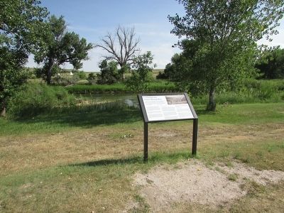 Marker in Fort Laranie image. Click for full size.