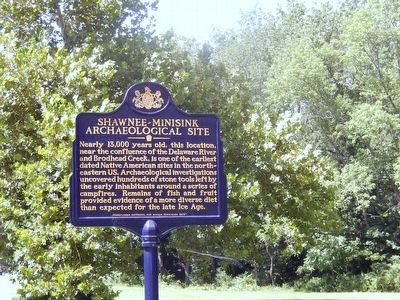 Shawnee-Minisink Archaeological Site Marker. Click for full size. Shawnee-Minisink Archaeological Site Marker image. Click for full size.