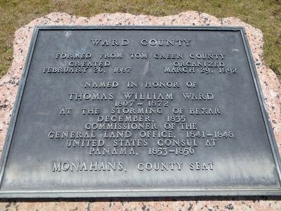 Ward County Marker. Click for full size. Ward County Marker image. Click for full size.