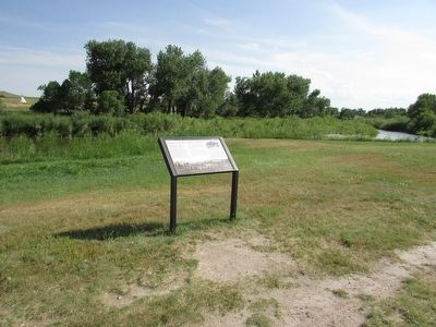 Marker at Fort Laramie. Click for full size. Marker at Fort Laramie image. Click for full size.