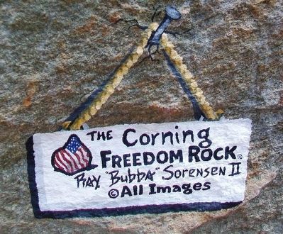 Corning Freedom Rock Veterans Memorial Artist image. Click for full size.