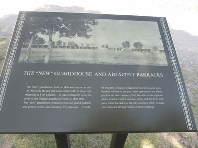 The “New” Guardhouse and Adjacent Barracks Marker image. Click for full size.