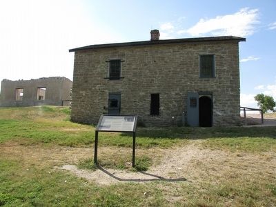 Marker at Fort Laramie image. Click for full size.