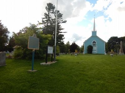 Wideview of The Blue Church Marker. Click for full size. Wideview of The Blue Church Marker image. Click for full size.