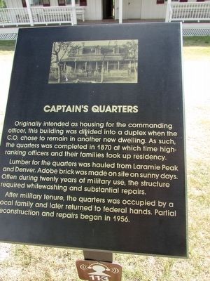 Captain’s Quarters Marker. Click for full size. Captain’s Quarters Marker image. Click for full size.