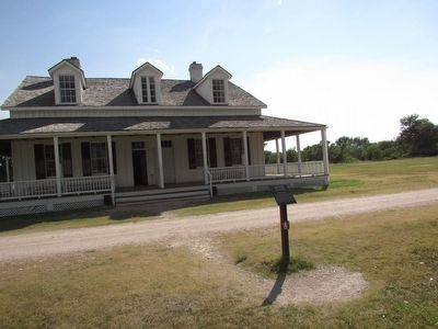 Marker at Fort Laramie. Click for full size. Marker at Fort Laramie image. Click for full size.