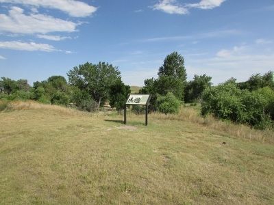 Marker at Fort Laramie. Click for full size. Marker at Fort Laramie image. Click for full size.