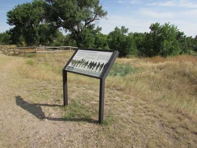 Marker at Fort Laramie. Click for full size. Marker at Fort Laramie image. Click for full size.
