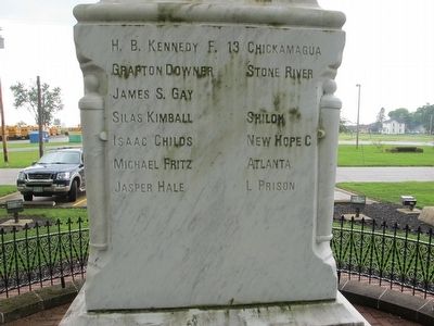 Union Township Civil War Monument Marker. Click for full size. Union Township Civil War Monument Marker image. Click for full size.