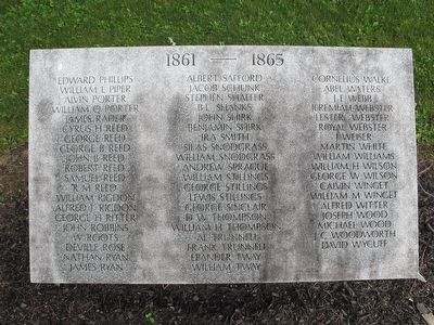 Union Township Civil War Monument Marker. Click for full size. Union Township Civil War Monument Marker image. Click for full size.