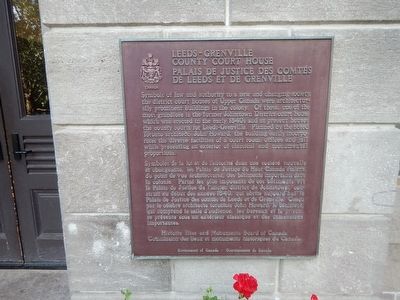 Leeds-Grenville County Court House Marker image. Click for full size.