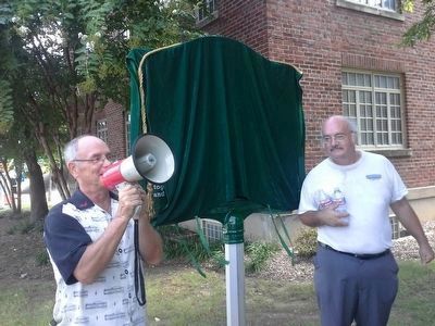 Preparing to unveil the marker. image. Click for full size.