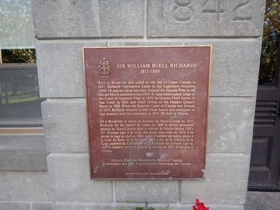 Sir William Buell Richards Marker. Click for full size. Sir William Buell Richards Marker image. Click for full size.